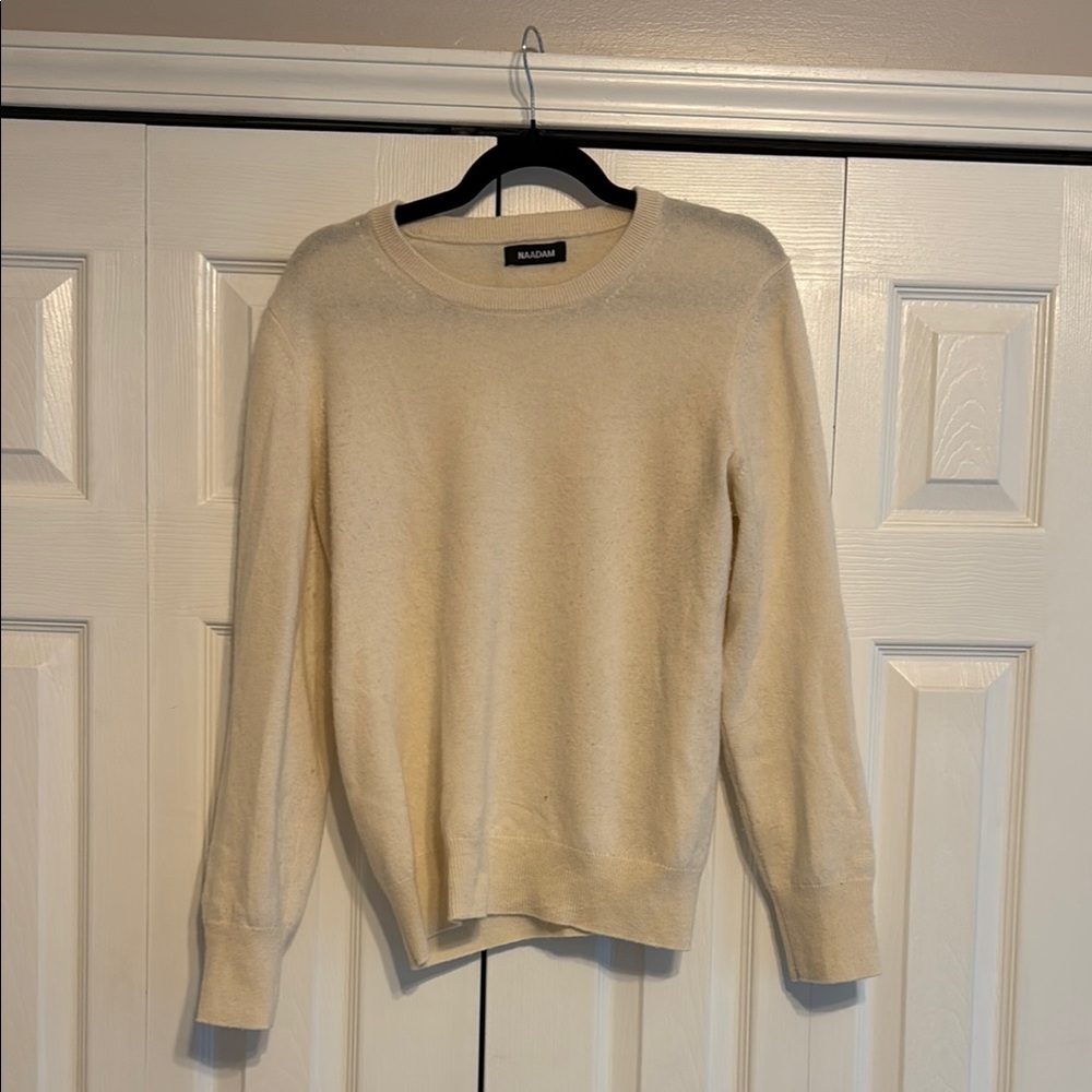 NAADAM Cream Knit Sweater